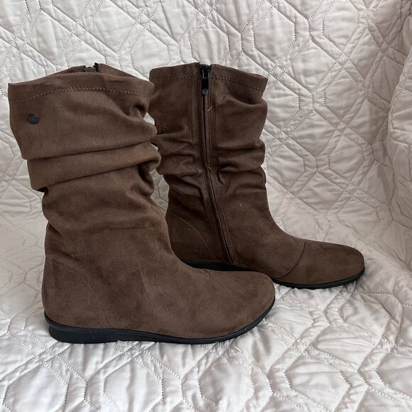 Brown Bussola slouch boots - Picture 2 of 8